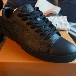 Louis Vuitton's Men's Shoes (Monogram Print, Black/Black, Size 12)